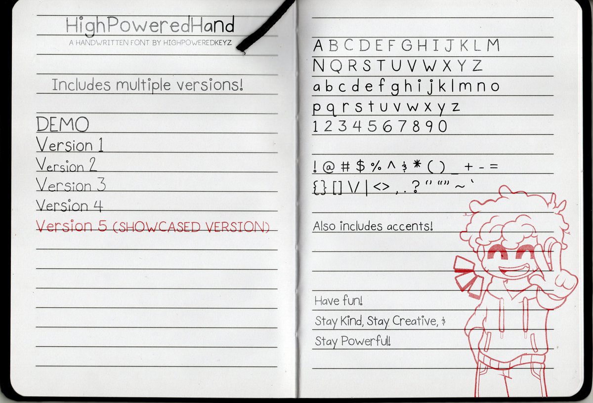 HighPoweredKeyz's tweet photo. Public release of my font, HighPoweredHand!
A font based on my handwriting!
https://t.co/uhOIpm96Vp
Free to use with credit!
Have fun! https://t.co/treymjDhtr