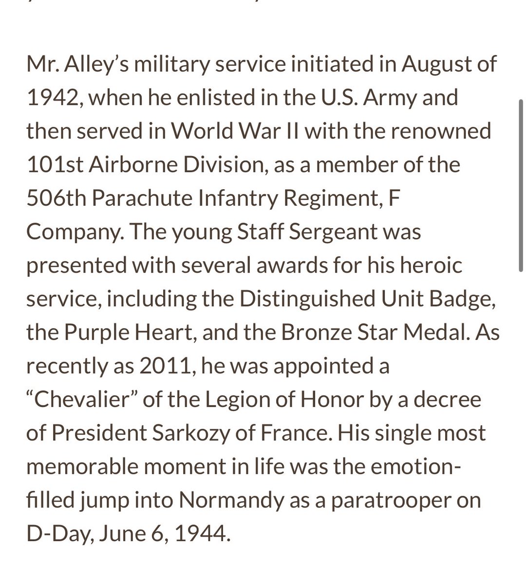 My grandfather was a paratrooper on D-Day, 80 years ago. How brave all of those men were. Celebrating him and all of the other heroes today. 🙏❤️🇺🇸