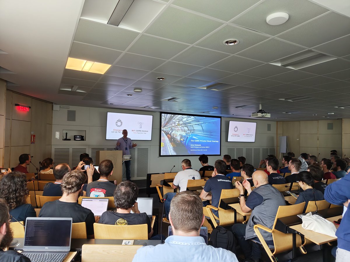 #openinfradayswitzerland is now live <a href="/ArneWiebalck/">Arne Wiebalck (@ArneWiebalck@fosstodon.org)</a>