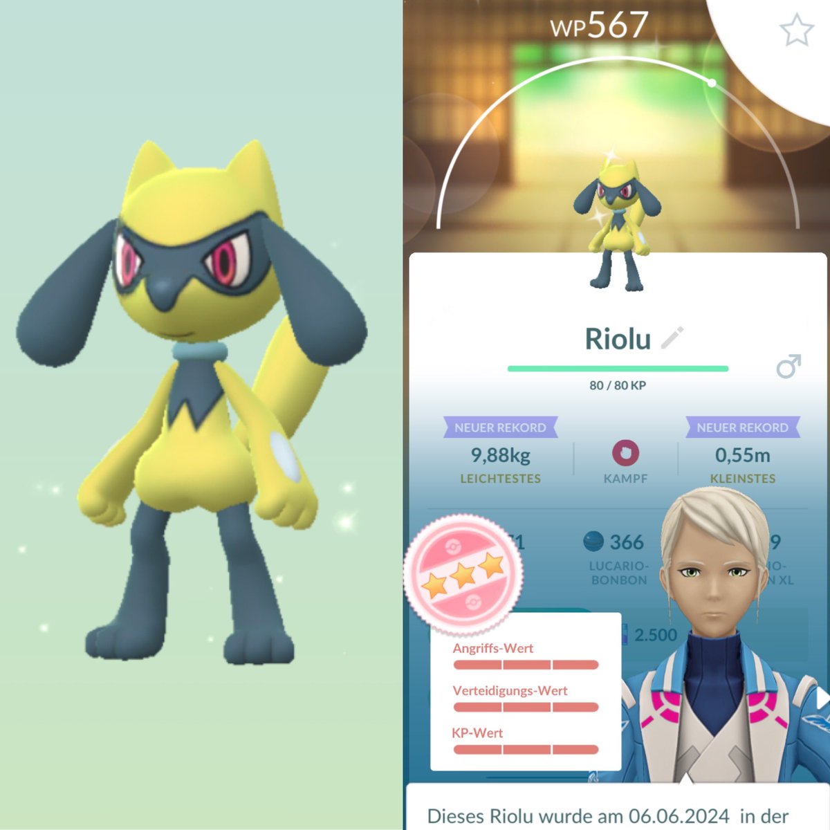 KathaBlueSky's tweet image. Moin Moin ⚓️

✨🍀💛🥚💛💯💛🥚💛🍀✨

The last 🥚‘s from the #PokemonEvent ! 
NO Shiny #Emolga but …. 💯er ✨#ShinyPokemon 💛#Riolu 💛
#PokemonGO  :o)))