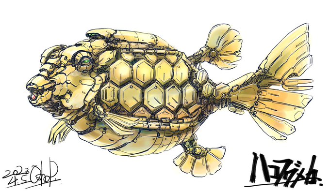 「fish signature」 illustration images(Latest)