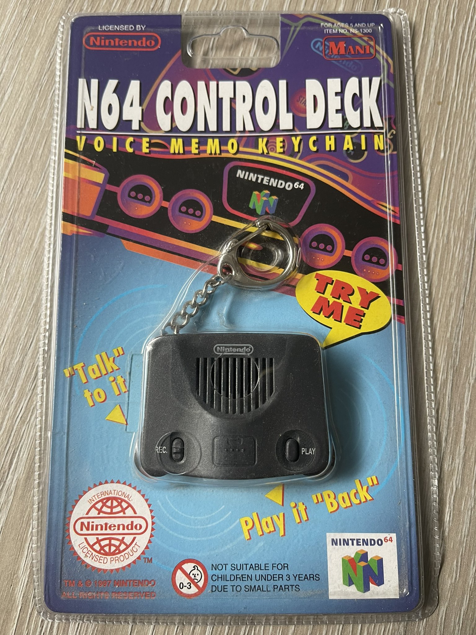 ReCollect64 on X Today s n64 delivery is a nice little piece of MERCH A mini N64 console keychain from 1997 It s sealed but has had the battery tab pulled so it doesn t