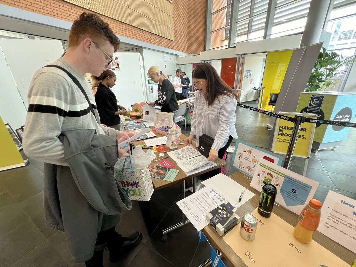 EmmaP_3's tweet photo. Our Access to Higher Education students are back this afternoon in college reception with more amazing health campaigns!  @gatesheadcoll #health #accesstohe #campaigns #diabetes #mentalhealth  #healthyeating #melanoma #skincancer #dementia #diet #eatingdisorders https://t.co/tGsY32P9z7