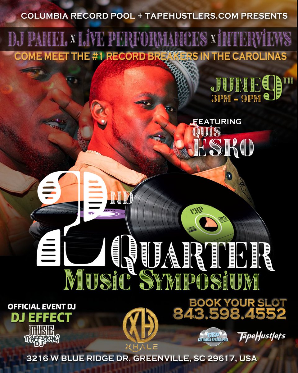 19th annual #musicsymposium
#musicconference hosted by Paul Davis x Joe Rugby
@crpromoncsc @crpool1 <a href="/tapehustlers/">TapeHustlers</a> <a href="/rugz757/">Joe Rugby</a> @musictraffickingdjs @djeffect
featuring Quis Esko @quis_esko
#music #musicupdate #rap #skimask
#skimasktheslumpgod #slumpgod #colebennett
#lyricallemonade