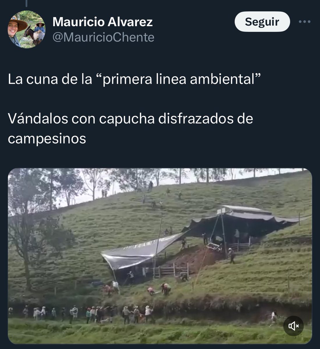 @MauricioChente Seguramente para Ud el agua no es derecho fundamental, desde que trata a los campesinos de Jerico que la defienden, como “vándalos”. 

La defensa del agua por encima de la minería, siendo esto lo último más destructivo que los micro plásticos que produce una pantaloneta de baño.