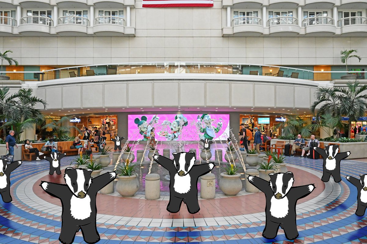 MCO's tweet photo. Not to badger you, but you should definitely book a trip to Orlando. 🦡🍄 https://t.co/dzfOW8WBhm