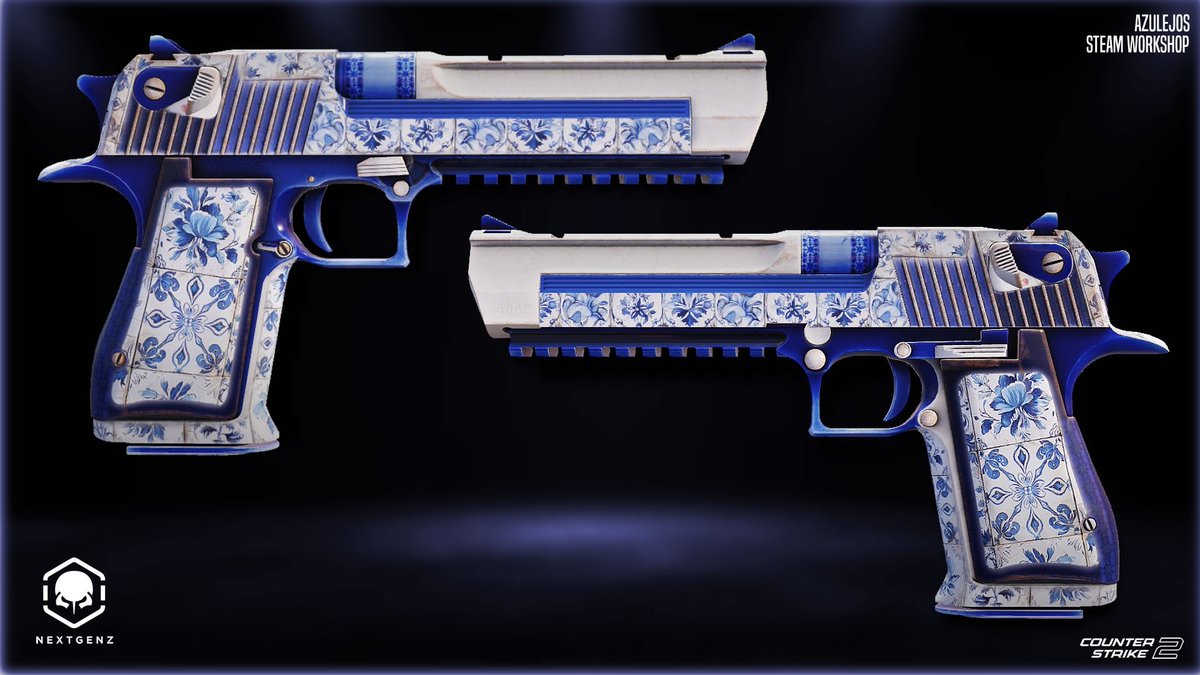HaloSkins's tweet photo. Azulejos are decorative, painted ceramic tiles from Spain and Portugal, often featuring intricate, colorful designs.
Deagle | Azulejos
link: https://t.co/s7YWRDfIKW
#workshop #CS2 #CSGO #HaloSkins