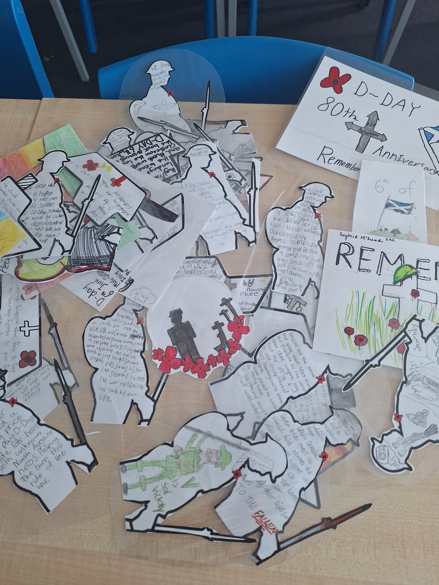 Our BGE classes have been learning about Ayrshire's role in D Day preparations as part of Irvine's Commemoration activities. Thanks to our Social Ambassadors for supporting us to create displays #believeinbetter <a href="/IrvineRoyalAcad/">Irvine Royal Academy</a>