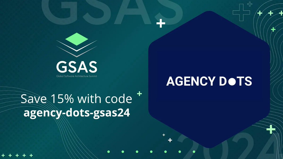 agencydots_com's tweet image. Are you curious about software architecture in the age of AI?

Come and meet our founder @alessiomavica at GSAS 2024 from 14-16 October 2024 in Barcelona.

This year AgencyDots supports GSAS.
Save 15% using the code agency-dots-gsas24

#GSAS #SoftwareArchitecture #Barcelona #AI