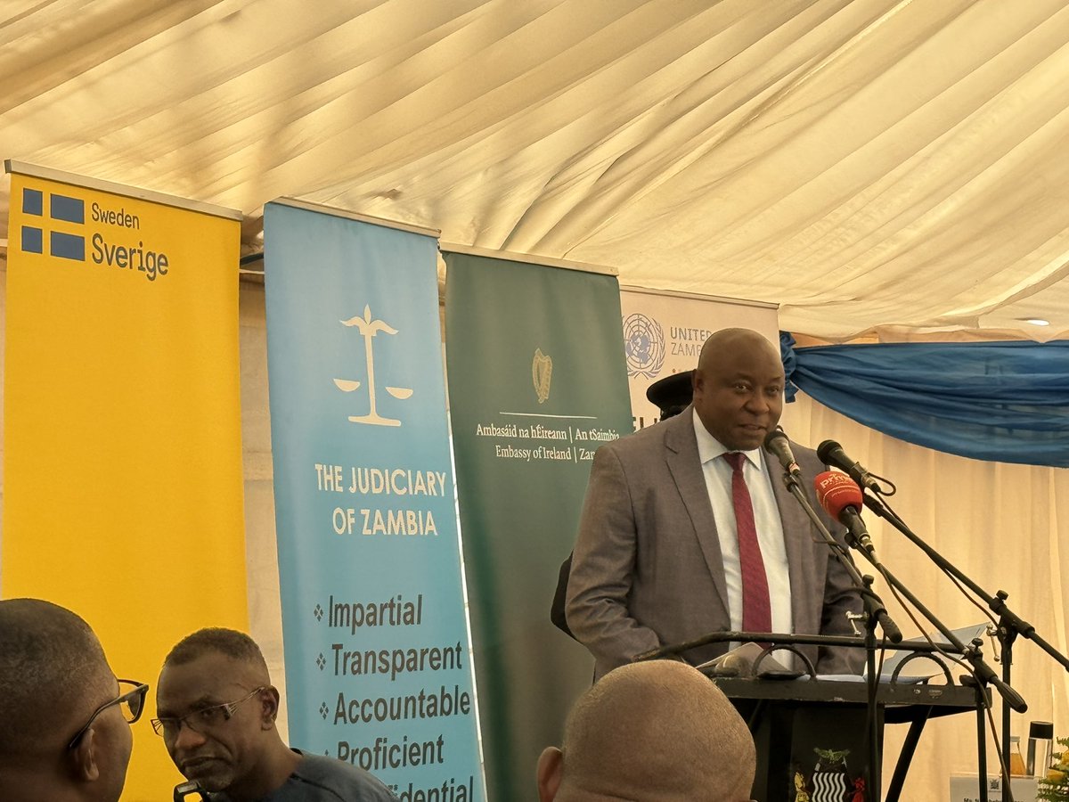UNDPZambia's tweet photo. Statistics revealed today show a clear need for an anti-GBV Fast Track Court in Solwezi: Year 2022 showed 1509 cases, in 2023 we saw 1458 cases in Solwezi with 2024 so far 369 cases of #GBV . #HappeningNow launch of an anti-GBV Fast Track Court in Solwezi. https://t.co/sxcE5CaXaf