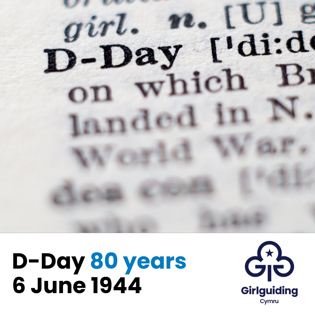 GuidingCymru's tweet photo. 📅 Today, marks the 80th anniversary of D-Day, a pivotal moment in history. Let us remember the bravery and sacrifices made on this day in 1944. 

 #DDay80 #RememberingHistory #GirlguidingCymru https://t.co/N7Z8d6jN0Z