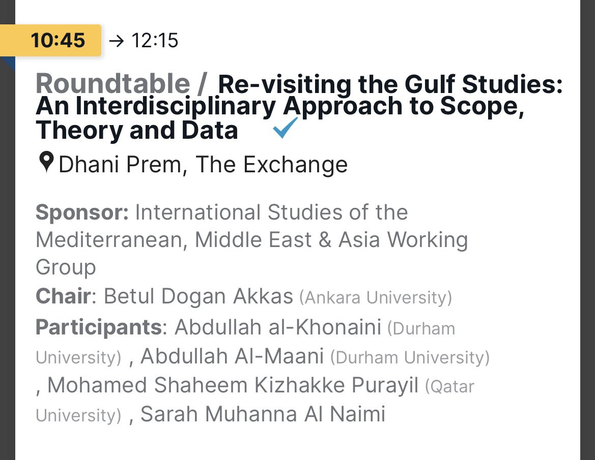 betuldoganakkas's tweet photo. Second day of #BISA2024 🙏 we will enjoy 3 days of IR theory with full of in depth case studies - I am glad that we brought more Gulf Studies to @MYBISA as @bisa_ismmea. We have a specific roundtable discussion on #Gulfstudies- it is always nice to see colleagues and friends🙏 https://t.co/bbBUvFTgLi