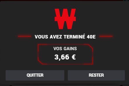 Crazy30team's tweet photo. Perf lundi  Winamax #travail https://t.co/L6GvOOMVnt