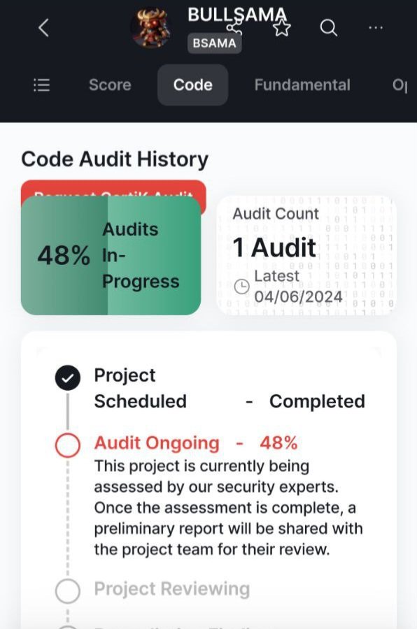 kizunation's tweet photo. @cryptojack Sure, but I would diversify your holdings and definitely grab some $BSAMA the #certikaudit is almost at 50% and we all know what happened to $SHIB once they got certified π
The audit is being done on the #BullSama trading bot btw. https://t.co/8a6ugkcoYi