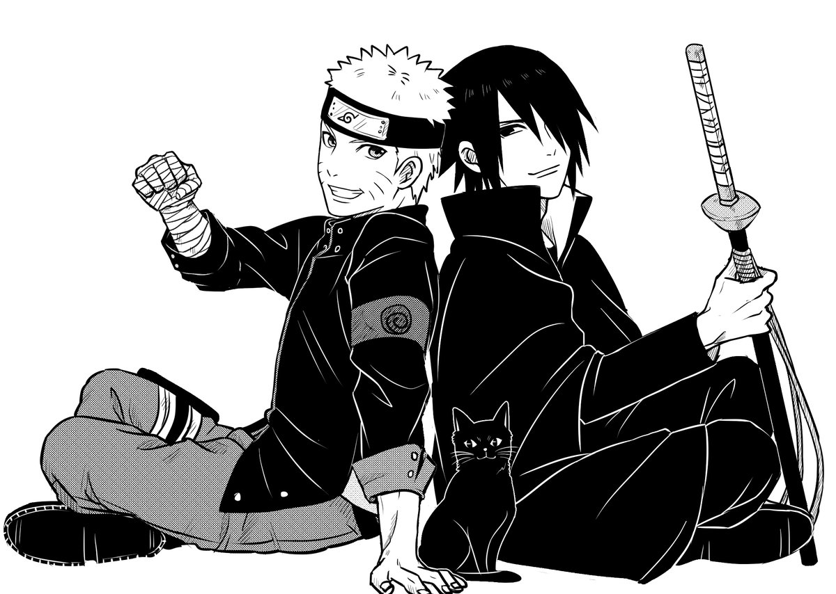 ナルトとサスケ
#NARUTO
#BORUTO 
#ファンアート 