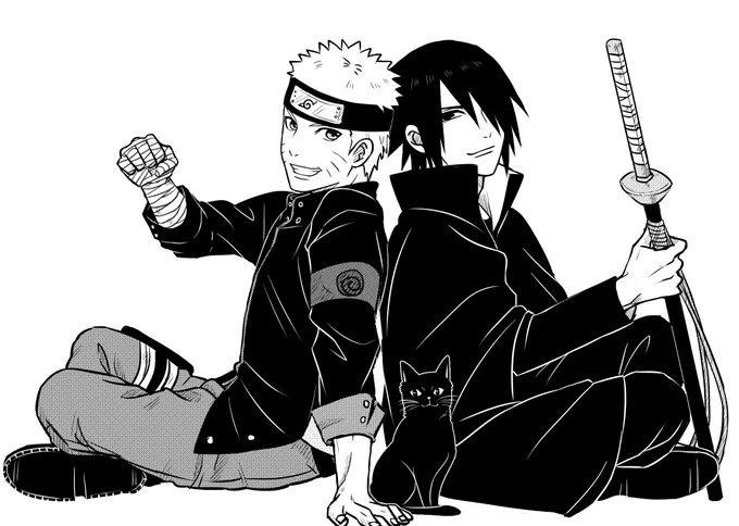 ナルトとサスケ
#NARUTO
#BORUTO 
#ファンアート 