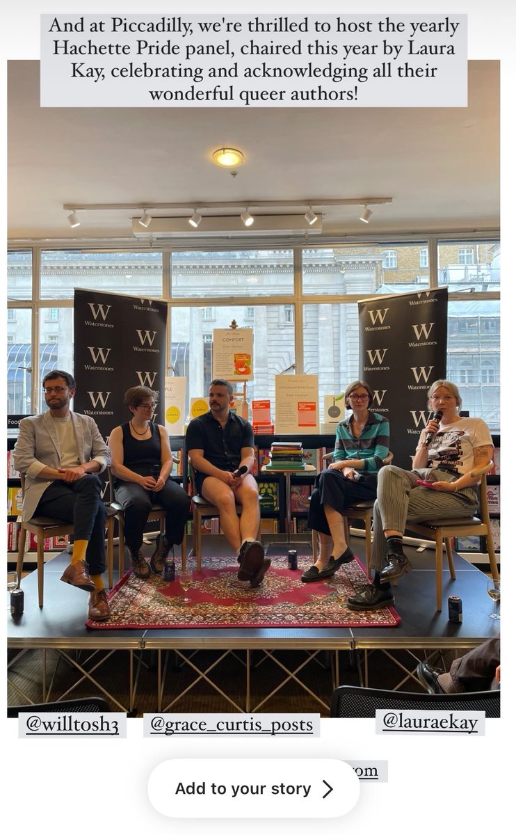 last night was so nice and fun thank you <a href="/WaterstonesPicc/">Waterstones Piccadilly, London</a> and <a href="/HachettePride/">Hachette Pride Network</a> for asking me to host - I got to speak to lots of brilliant people and ask them questions like ‘have you got any tattoos?’ Huge for the queer literary community - thank you 🙏