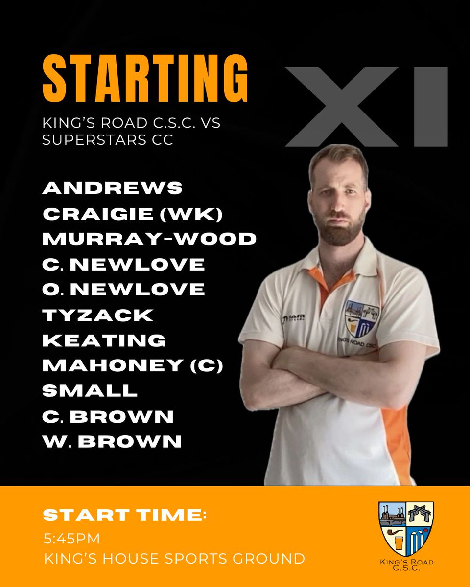 KRCSC's tweet image. The Orange Caps return for their second pink ball game of the season, facing up against the Superstars away at Chiswick! Good to finally use his posed Hinge photos for something.