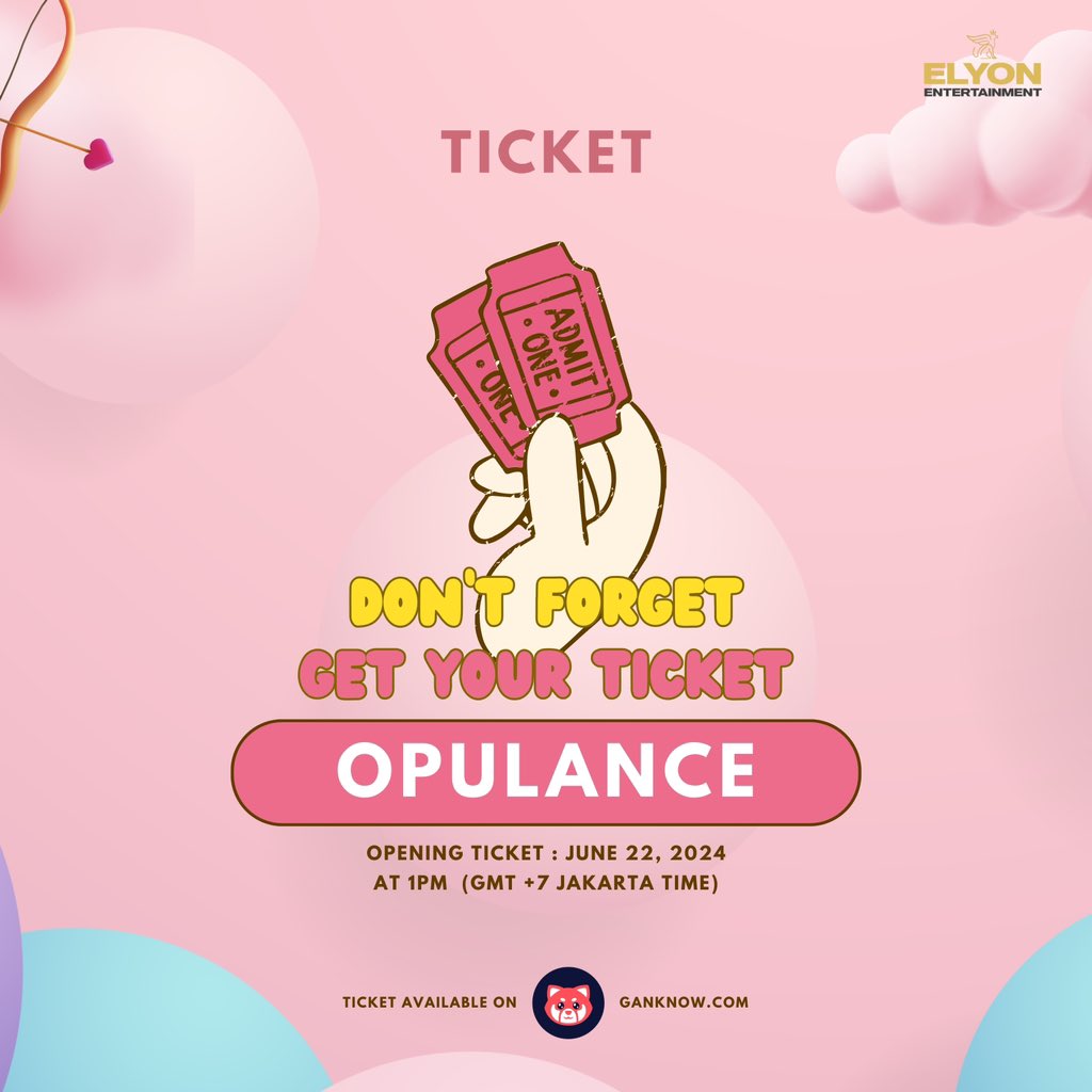 ElyonManagement's tweet photo. This is a benefit for Opulance seat. ✨

This ticket will be available on https://t.co/DeLNK4zxF1 on Saturday, June 22 at 1pm.

Stay tune for more Information @elyonentertainment 

#sweetmemorieswithflukeinjakarta #เจ้าแก้มก้อน https://t.co/FYAiADtEb1