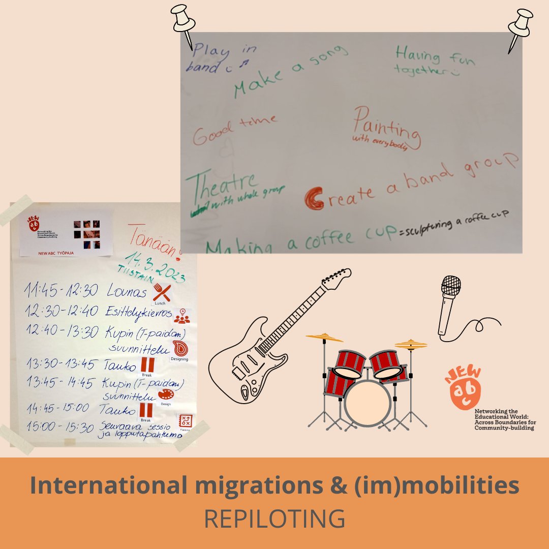 ALPHABETICA_EU's tweet photo. Inspiring activities #NEWABC #repiloting✨
In #Finland Ukrainian young #refugees were asked: what gives you strength & joy💪🏽😄
🎶#Music was the main one so they created a playlist with songs they like and listened to them. They ended playing instruments and singing together🎤 https://t.co/QzDz1O31EK