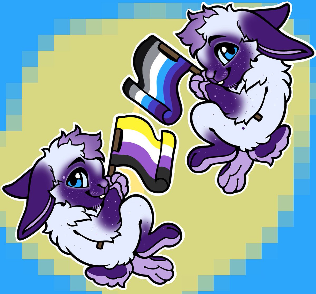 YIPPEE!!!! I haven't gotten around to making a ref for this goober yet but I wanted so badly to edit these with him :3