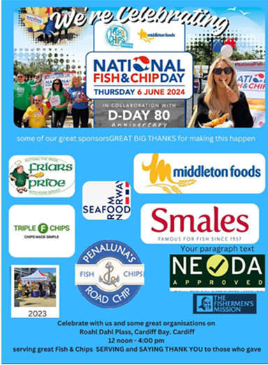 SamsSpuds's tweet photo. We are proud to support Penaluna’s Famous Fish &amp; Chips and their National Fish &amp; Chip Day 2024 celebrations taking place in Cardiff today!

Such a great cause deserves only the best fresh chips! https://t.co/ldOMh7nnRJ