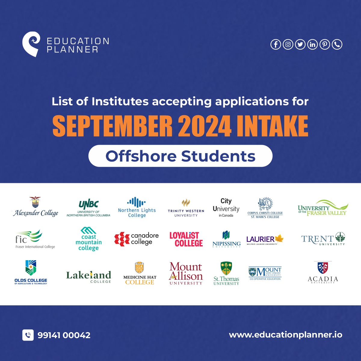 eduplanner_io's tweet photo. Check out the list of institutions that are accepting applications for #September2024Intake. Offshore students hurry up! Apply now

https://t.co/HpW1cBPzZO

#educationplanner #Institutions #educationplanner #2024septemberintake #septemberintake2024 #septemberintake https://t.co/7UeUFVyi9f