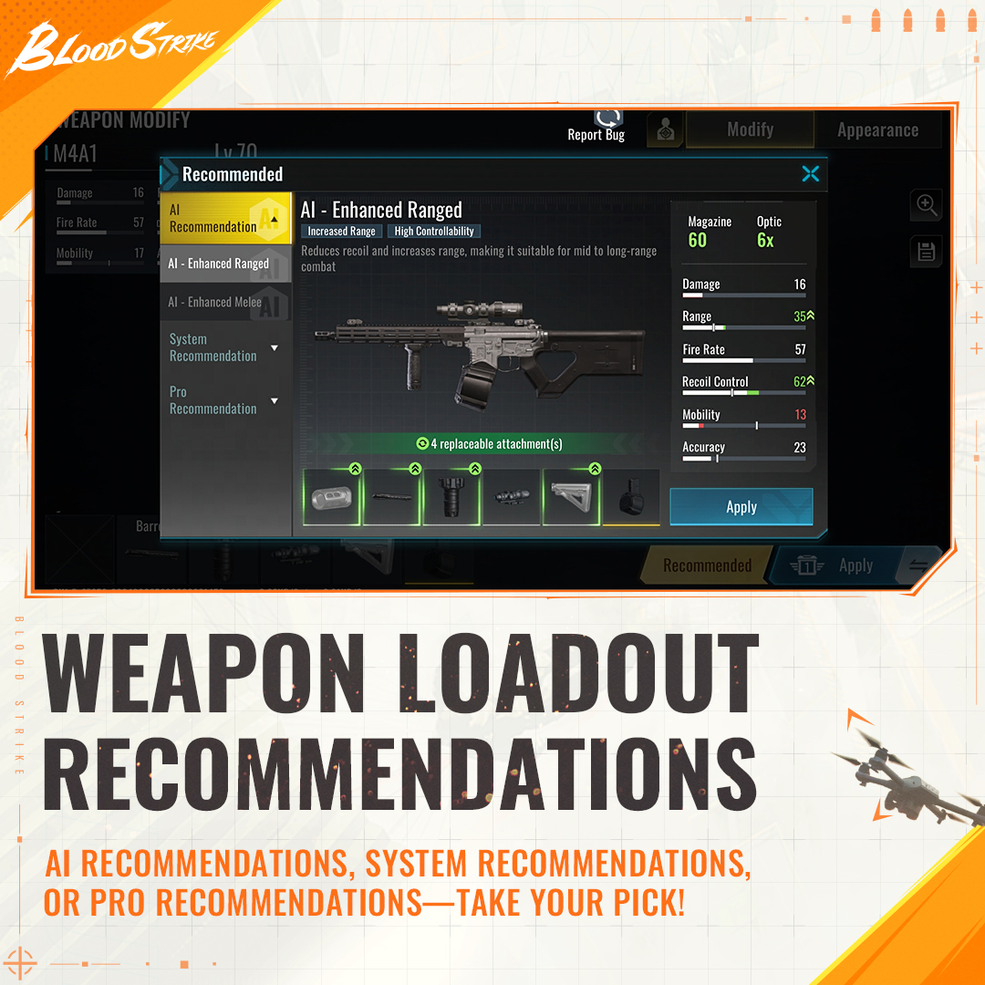 bloodstrike_EN's tweet photo. 🙋‍Greetings!

You want it, you got it! Get ready for some killer upgrades and awesome rewards heading your way!

👉Visit this link for more details: [https://t.co/gwza5dHcOr]
Commander VAL

#BloodStrikeUpdate https://t.co/4jBr5VDWp6