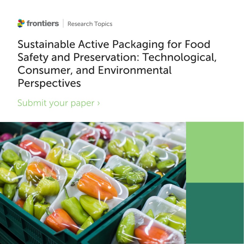 FrontSustain's tweet photo. Discover groundbreaking research on #BiodegradableActivePackaging, 
a sustainable solution for food safety and quality! 📦🌍

Contribute to this innovative field by submitting now to our new Research Topic 👉https://t.co/pCI7Nx54wV
#SustainablePackaging #FoodScience @BTomadoni https://t.co/lkA4ozfhSq