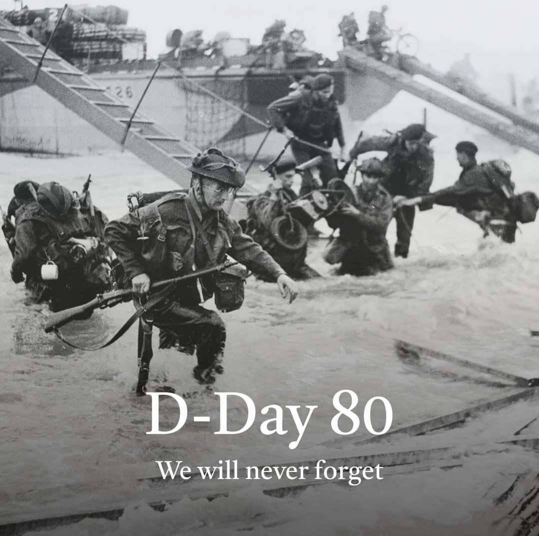 Today we remember those who fought and fell 80 years ago on #DDay, 6 June 1944.