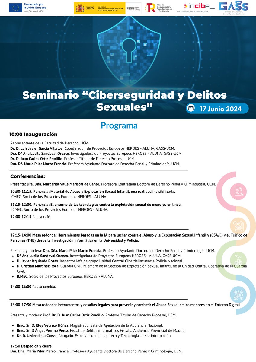 Mil gracias a todas/os por la acogida del seminario desde todas partes del mundo. Un par de días antes del 17 os mandaremos a los registrados un enlace para la conexión por zoom. El acceso presencial será libre hasta completar aforo. ¡Deseando veros!