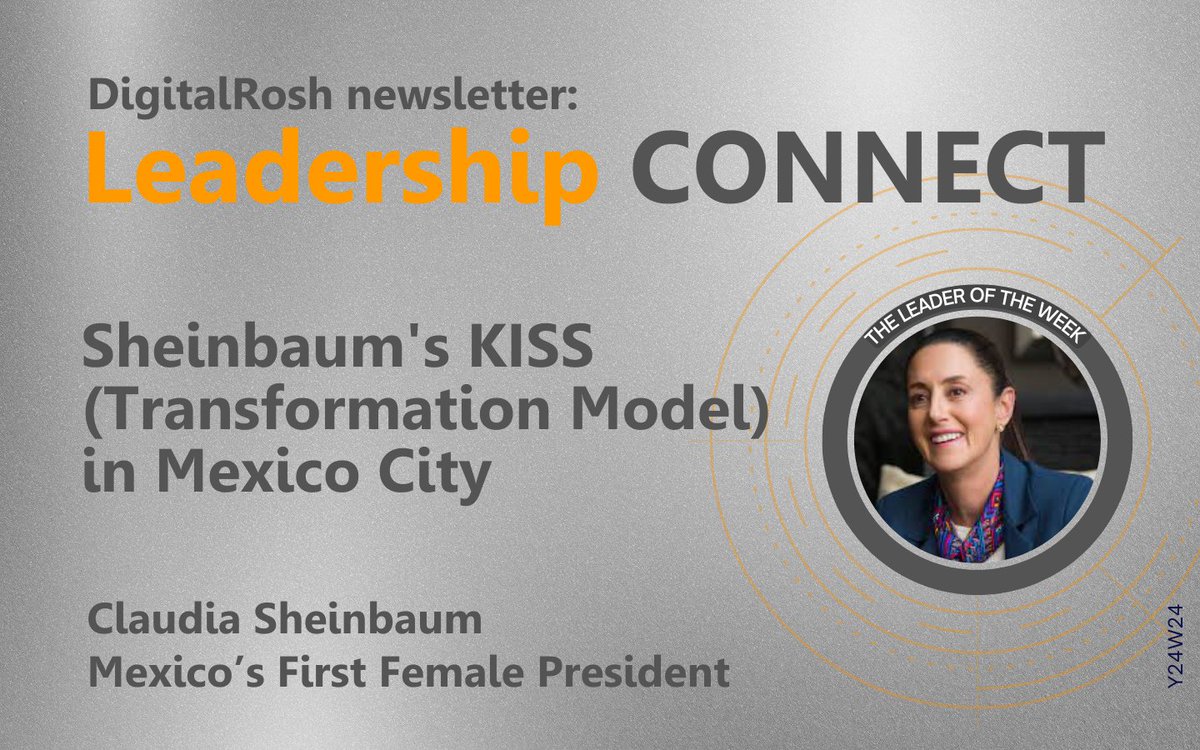 DigitalRoshHome's tweet photo. This Week in our #newsletter #DigitalRosh #Leadership CONNECT: Sheinbaum, the first woman elected president of Mexico, had implemented #Digital #Transformation in Mexico City; GDPR and the AI Complications; AMIE: AI for Diagnostic, and MindLi updates. https://t.co/XF8KJwpBxx https://t.co/pd31T2j4Rb