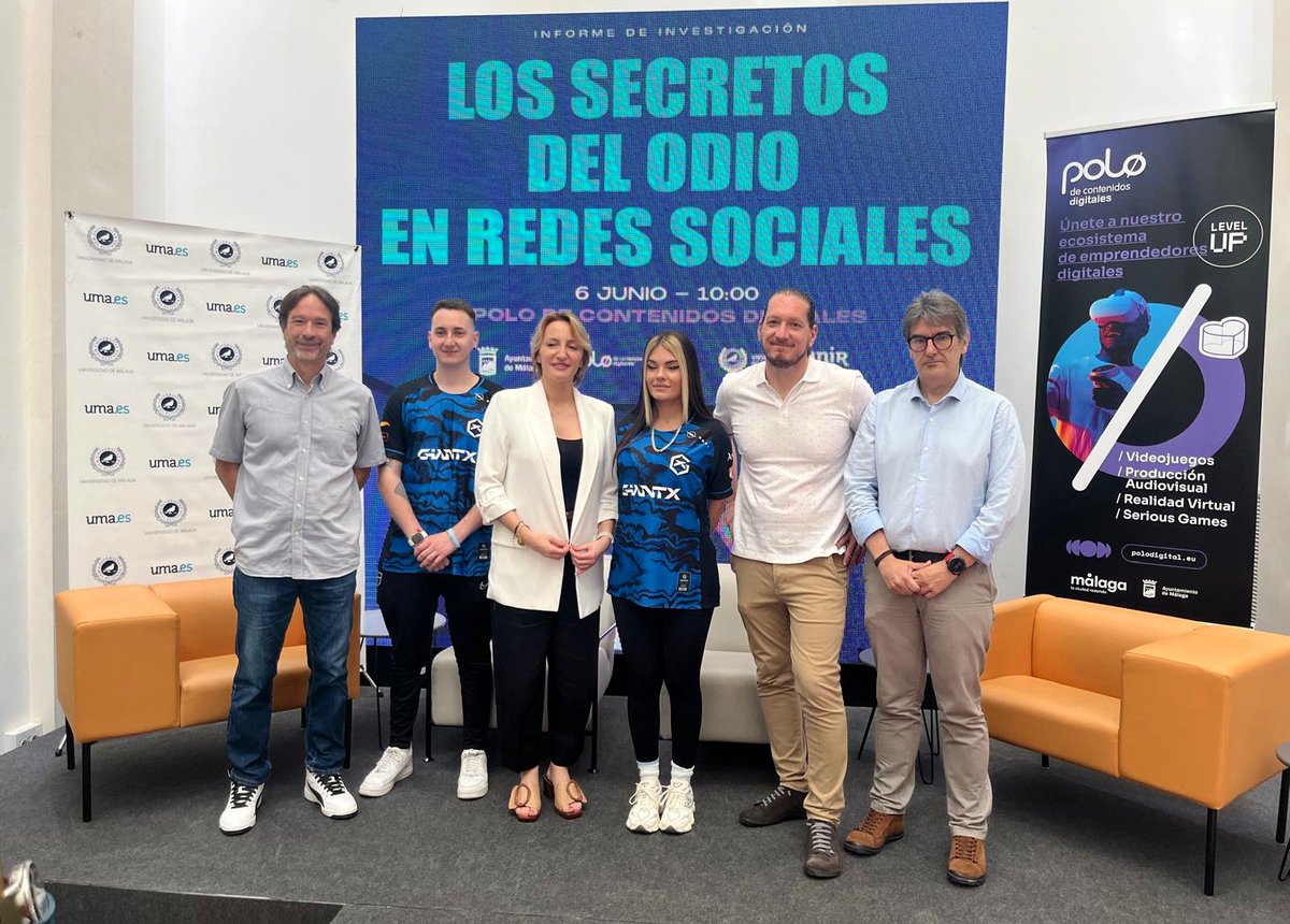 Comienza en el <a href="/PoloDigitalMLG/">Polo Nacional de Contenidos Digitales</a> ‘Los secretos del odio en redes sociales’, con la presentación de las conclusiones de una #investigación de <a href="/EsportsCatUMA/">Catedra Esports UMA</a> sobre el 'hate' que sufren en redes🤳 los creadores de contenidos digitales del club de esports <a href="/GIANTXES/">GIANTX</a>.