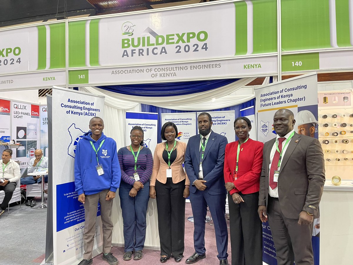 Past <a href="/AcekFL_Kenya/">ACEK- Future Leaders</a> Chair  Eng. <a href="/otienogallo/">Eng. John Robert Otieno Ogallo ,PE</a> ,Eng. <a href="/jameskarori/">Eng. James Karori Nyabuto, MSc., PE, CertIOSH.</a> ,FL treasurer <a href="/fatahabdi25/">Abdifatah jama</a> &amp; <a href="/OsanoChristine/">Christine Osano</a> member FL MCBT sub-committee paid a courtesy call during the BuildExpo 2024 at <a href="/KICC_kenya/">KICC_Kenya</a> in presence of the CEO Eng. <a href="/AkinyiAdhoch/">Eng. Barbara Adhoch</a>
<a href="/Jairo1John/">John Jairo</a> <a href="/MikeJomo_/">Mike Jomo</a> 
 #BuildExpo2024