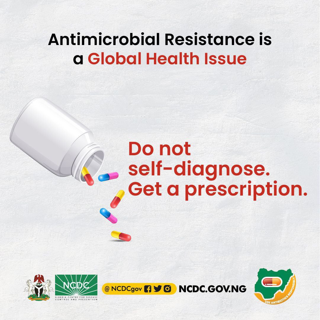 NCDCgov's tweet photo. #AntimicrobialResistance in sexually transmitted infections such as gonorrhea, syphilis &amp; chlamydia is a major public health threat.

Antibiotics should only be prescribed by healthcare professionals after an appropriate diagnostic test.

Be an #AntimicrobialGuardian https://t.co/8h4invqvTm