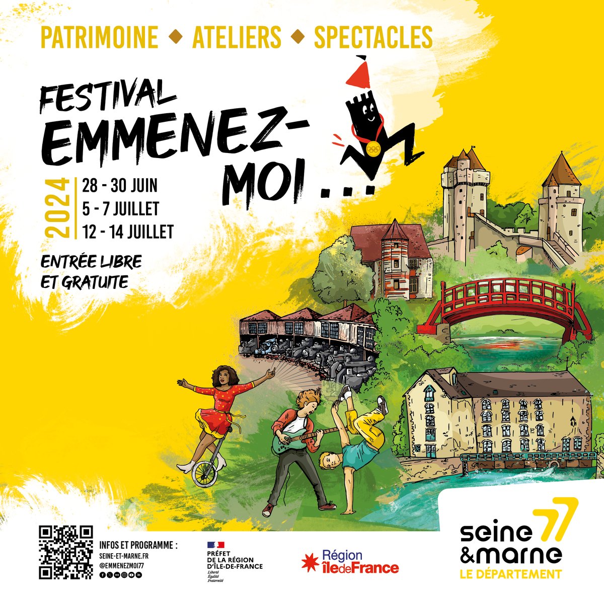 Departement77's tweet photo. #emmenezmoi77

🎭Le Festival "Emmenez-moi" revient dans moins d' 1 mois avec 21 sites & plus de 200 animations (visites, conférences, ateliers, spectacles...)

👉 Partez à la découverte artistique, ludique et festive du patrimoine de #SeineetMarne !

🔎 Le programme ⤵
https://t.co/CthOoMkVLp