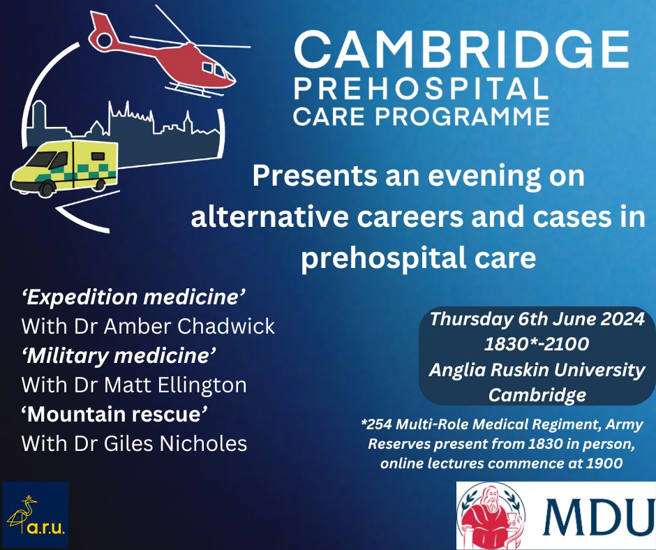 Really looking forward to tonight's talks from these great speakers - hopefully see lots of you at ARU from 1830 onwards. It's not too late to register - links in the comments below