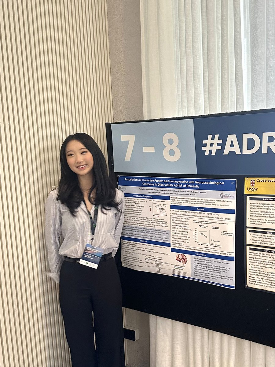 RachaelYu23's tweet image. Thrilled to have been given the opportunity to share my research on blood-based inflammatory proteins at the Australian Dementia Research Forum in the Gold Coast 🧠🔬
So incredibly inspiring to learn from leading experts and clinicians in the field! #ADRF2024 🇦🇺
