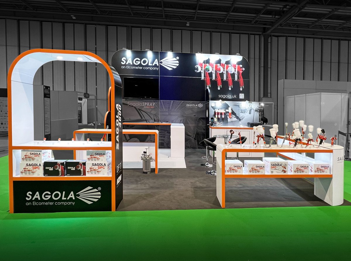 Day 2 at UK Garage &amp; Bodyshop Event <a href="/automechanikaUK/">Automechanika UK</a> Head over to stand J18 and meet the Sagola by Elcometer team in Hall 6 #SprayPainting equipment manufacturer. #SprayGuns, filters and everything you may need for your bodyshop. #Airbrush #BodyPaint #Painting  #UKGBE24