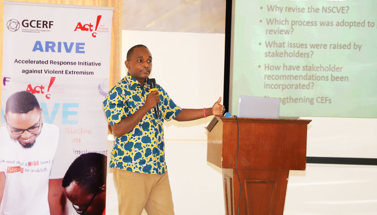 tendasasa's tweet photo. The ARIVE Program, funded by @theGCERF, proudly supported the National Counter Terrorism Centre @NCTC_Kenya in hosting a crucial public participation forum in Nakuru that aimed to present NCTC’s revised strategy to combat violent extremism. #NSCVE #CVEStrategy #ARIVE https://t.co/UtO8GdwcQs