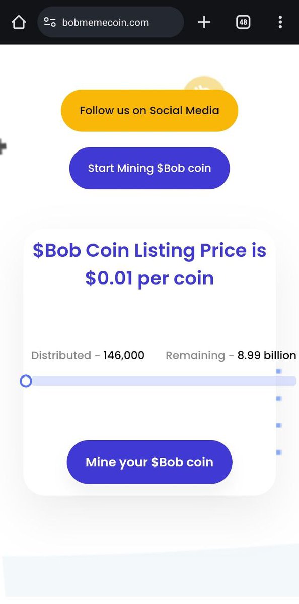 146000 $Bob coin distributed through Mining airdrop 

Want some Bob coin?

Start Mining Now <a href="/bobmecoin/">Bob coin</a>

t.me/Bobbymemebot?s…

#Mining #bobcoin #airdrop