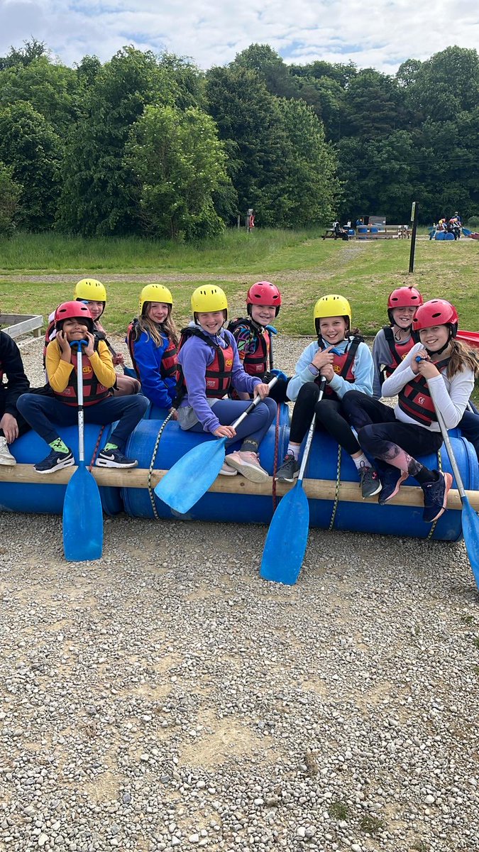 Getting ready for raft building 💦