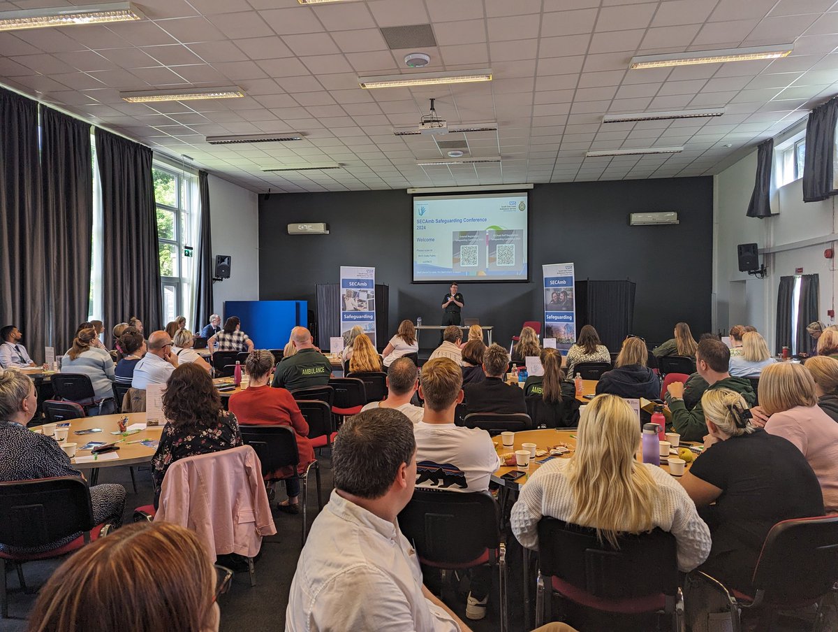 Our Head of Safeguarding, Philip, kicking off our first ever <a href="/SECAmbulance/">South East Coast Ambulance</a> Safeguarding Conference. Great to see such a diverse group of professionals in the room 👏 #safeguarding #secamb