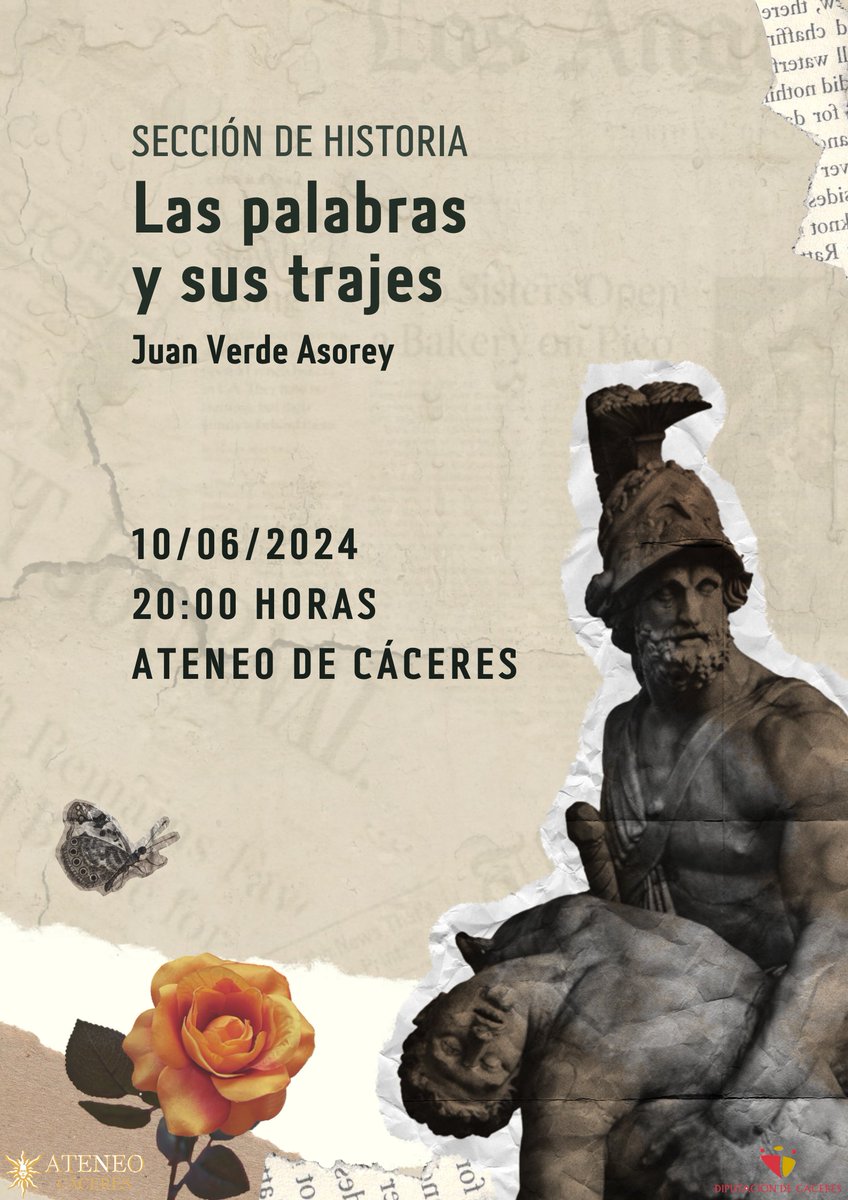 Lunes 10 de junio a las 20:00 horas, conferencia en el Ateneo:
Las palabras y sus trajes.
Juan Verde Asorey

Acceso exclusivo para socios del Ateneo.

#ConferenciaAteneo #LasPalabrasYSusTrajes #JuanVerdeAsorey #Lenguaje #RiquezaDelLenguaje #Significados #Metáforas