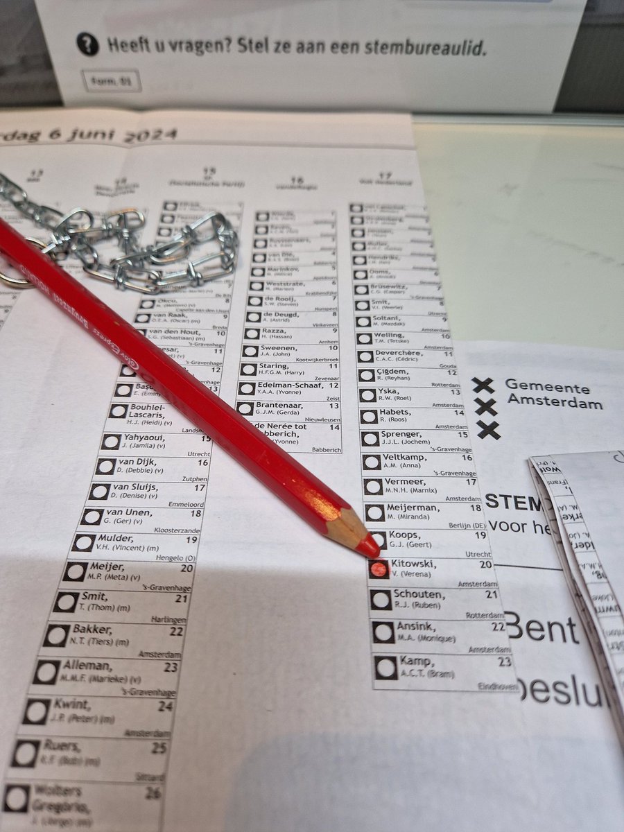 Ook gestemd op #Volt zojuist! Lijst 17 en op een kandidaat die de Europese samenwerking in de praktijk brengt binnen en buiten de partij. Het maakt niet uit, uit welk land je komt..<a href="/VoltEuropa/">Volt Europa</a> is overal! #stemvolt