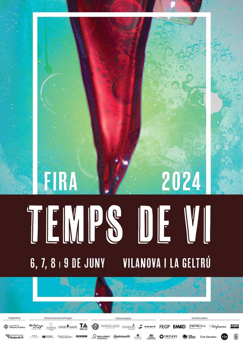 VilanovaTurisme's tweet image. 🍷 Avui comença la fira #TempsdeVI! 
🥂 Fins al 9 de juny, hi trobareu prop d’una quarantena d’estands de les diferents DO, espais gastronòmics, actuacions musicals i zones infantils.

ℹ️ firatempsdevi.cat

😉 Us esperem a la rambla Principal de #Vng! 

#VilanovaTurisme