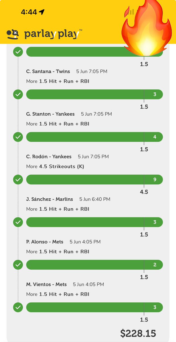 DFSNicholas's tweet image. Great night on @parlay_play