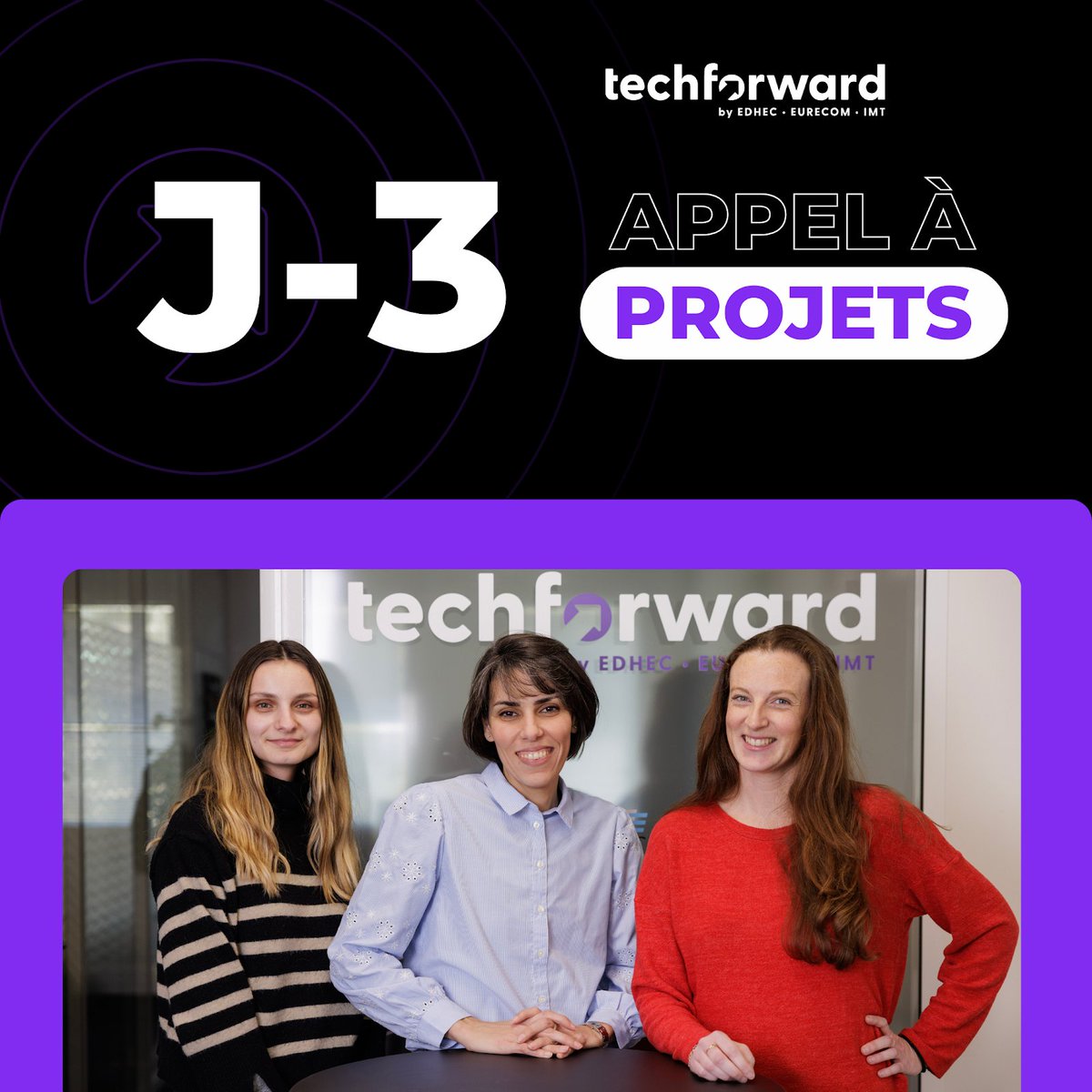 EDHEC_BSchool's tweet photo. ⌛ J-3 pour tenter de rejoindre l'incubateur #TechForward à sophia Antipolis
Vous êtes basés dans le sud de la France et à la recherche d’un soutien pour votre #startup ? L’#incubateur TechForward recrute sa promotion de startups tech à #imapct 👉 https://t.co/pqmJuhwdkg https://t.co/8bHrz5LKQv
