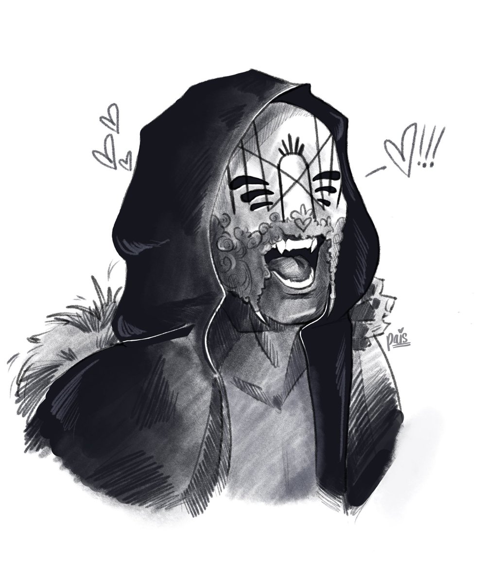 ravensthr0at's tweet photo. quick smiley vess because he is very dear to me 🖤 #sleeptoken https://t.co/yT8vBcErVJ