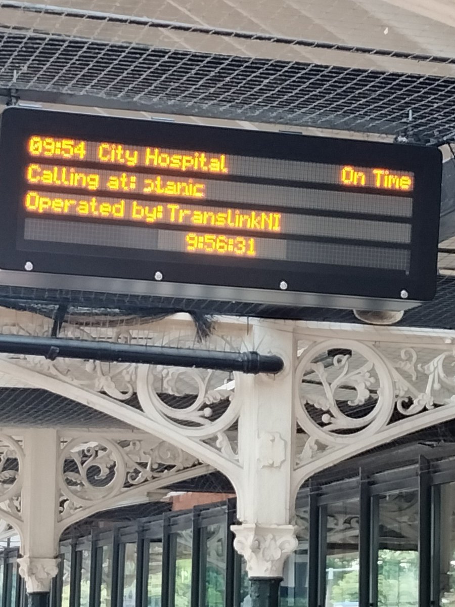 darealern's tweet photo. @Translink_NI wouldn't be able to keep paying passengers updated as to the train times how can a train be on time but 2 minutes late at the time I took the image https://t.co/VAm0LCcd9O